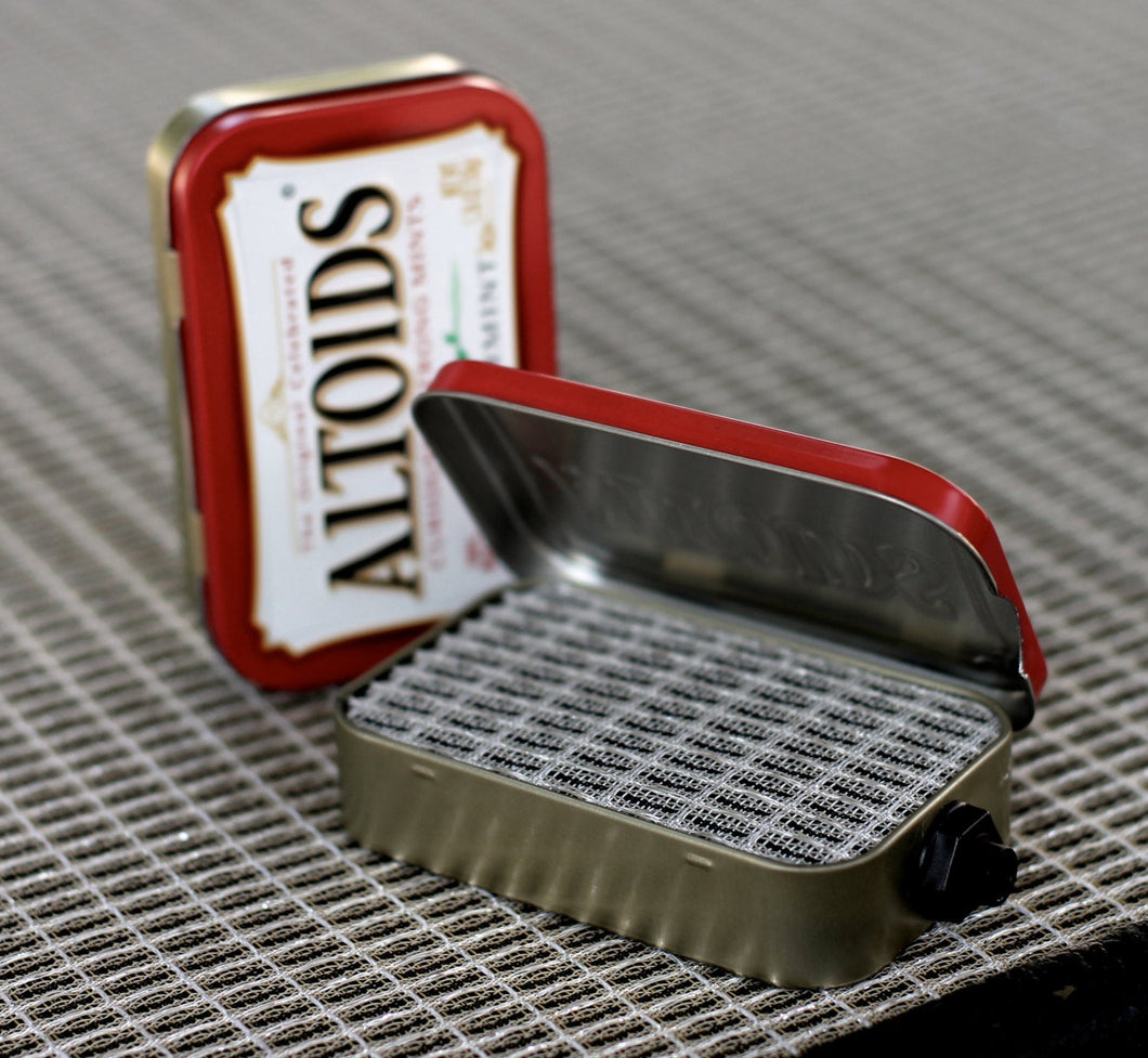 Portable Mint Tin Amp and Speaker for Electric Guitar- Altoids Red/Blackface handmade gifts for musicians